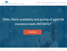 Tablet Screenshot of agedlifeinsuranceleads.com